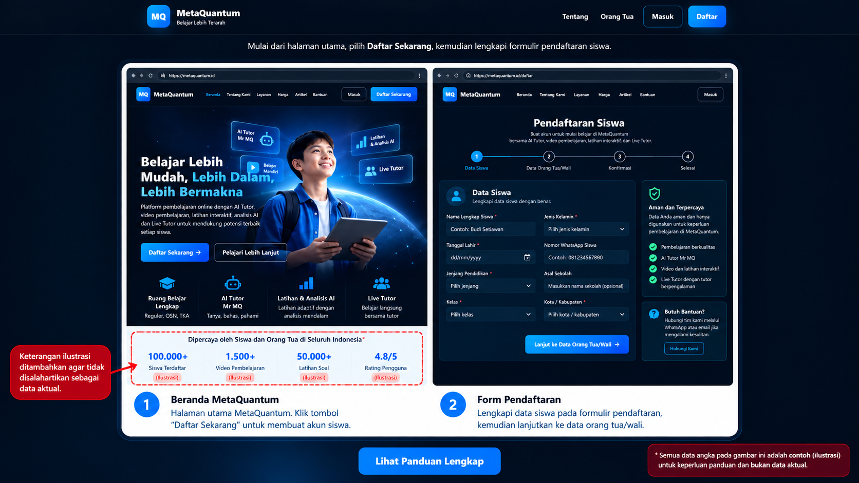 Panduan awal pendaftaran MetaQuantum