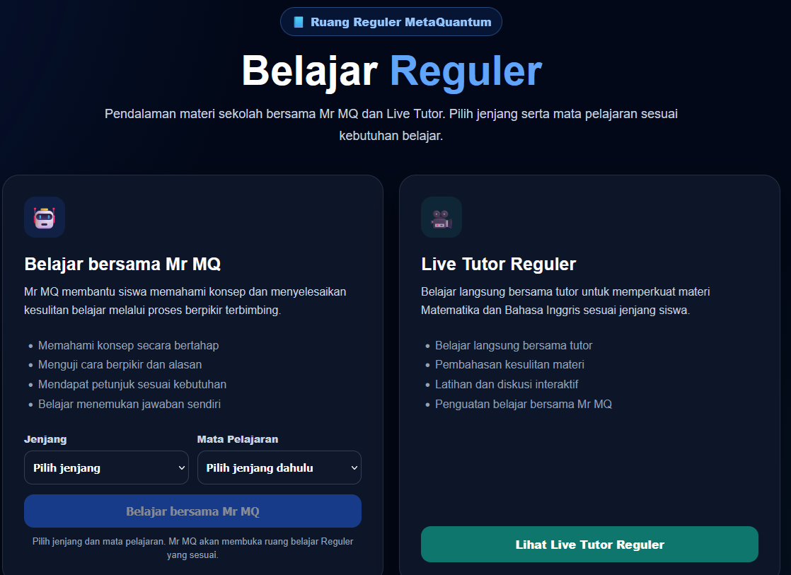 Ruang Reguler MetaQuantum