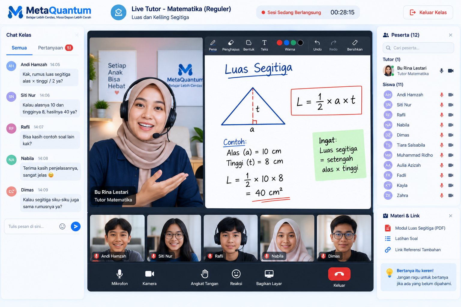 Ruang Live Tutor MetaQuantum
